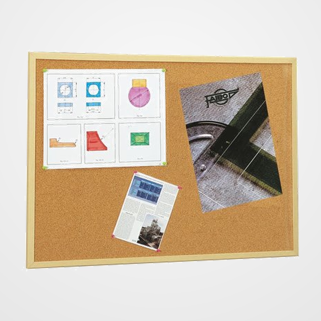 TABLERO de CORCHO FAIBO LIGERO MARCO MELAMINA  60x120 cm