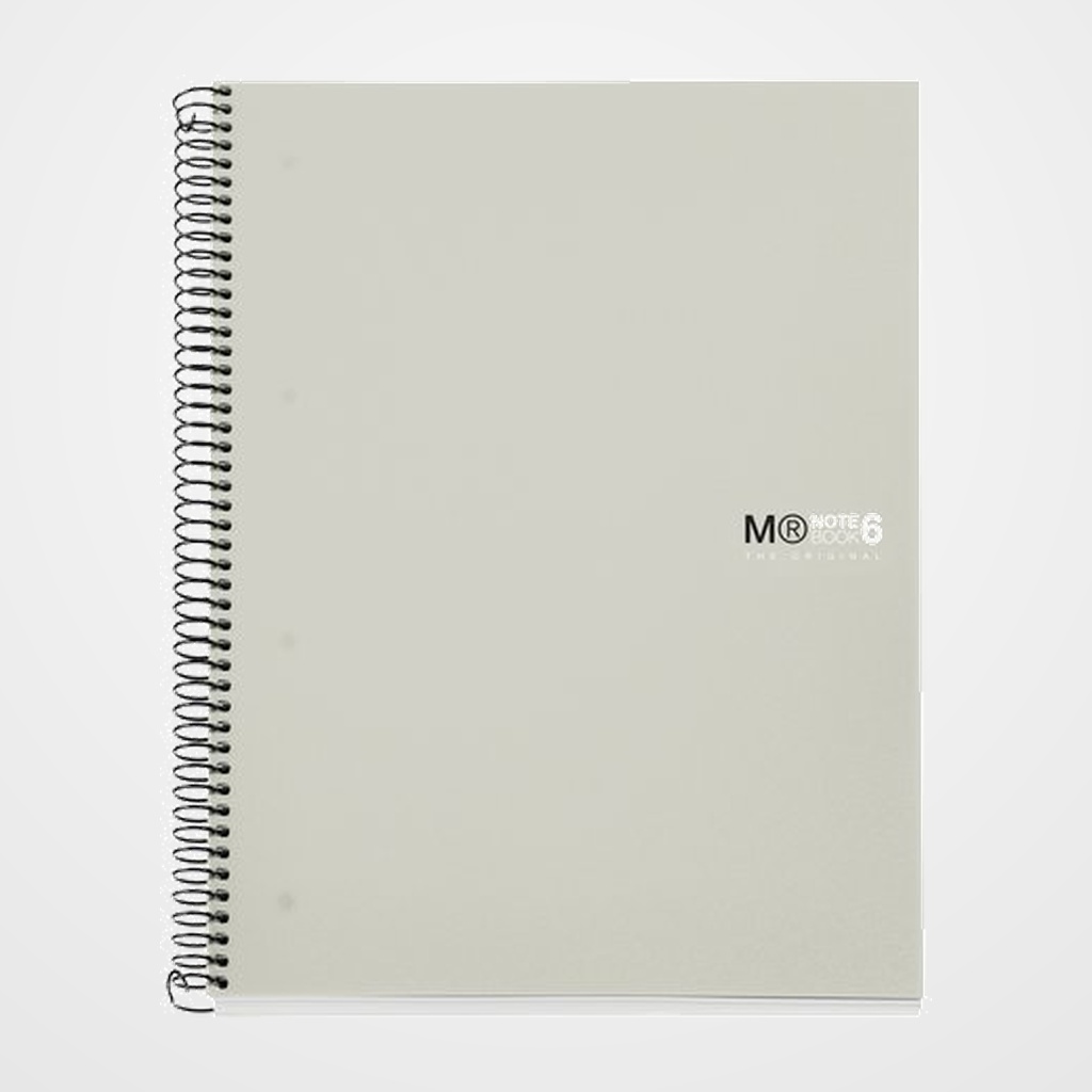 BLOC MIQUELRIUS THE ORIGINAL NOTEBOOK 6 micro.tapa PP A5 150h 70g CUADRIC.5x5 GRIS