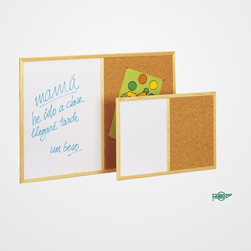 PIZARRA MITAD CORCHO MITAD BLANCA 40X60