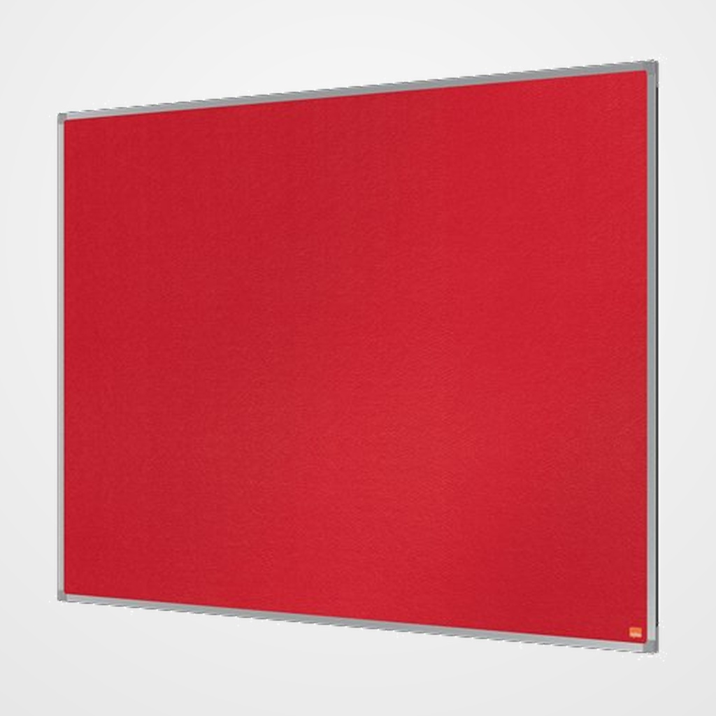 [23801781] TABLERO FIELTRO NOBO ESSENCE MARCO ALUMINIO 90x60 cm ROJO