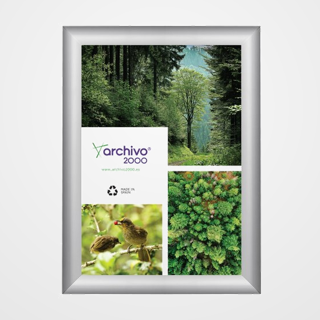 EXPOSITOR MURAL A3 VERTICAL/HORIZONTAL CON MARCO PLATA