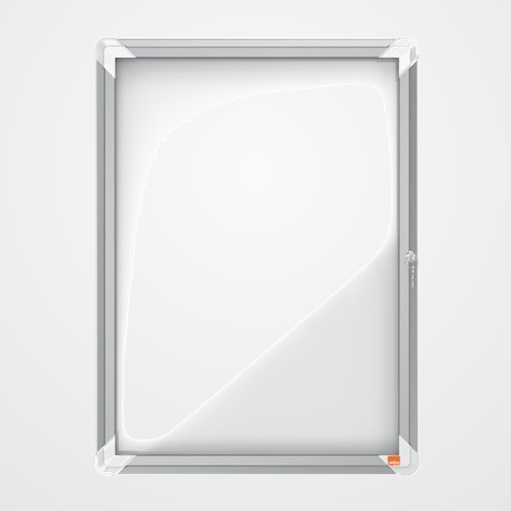 VITRINA NOBO de EXTERIOR BLANCA MAGNETICA para  4 hojas A4