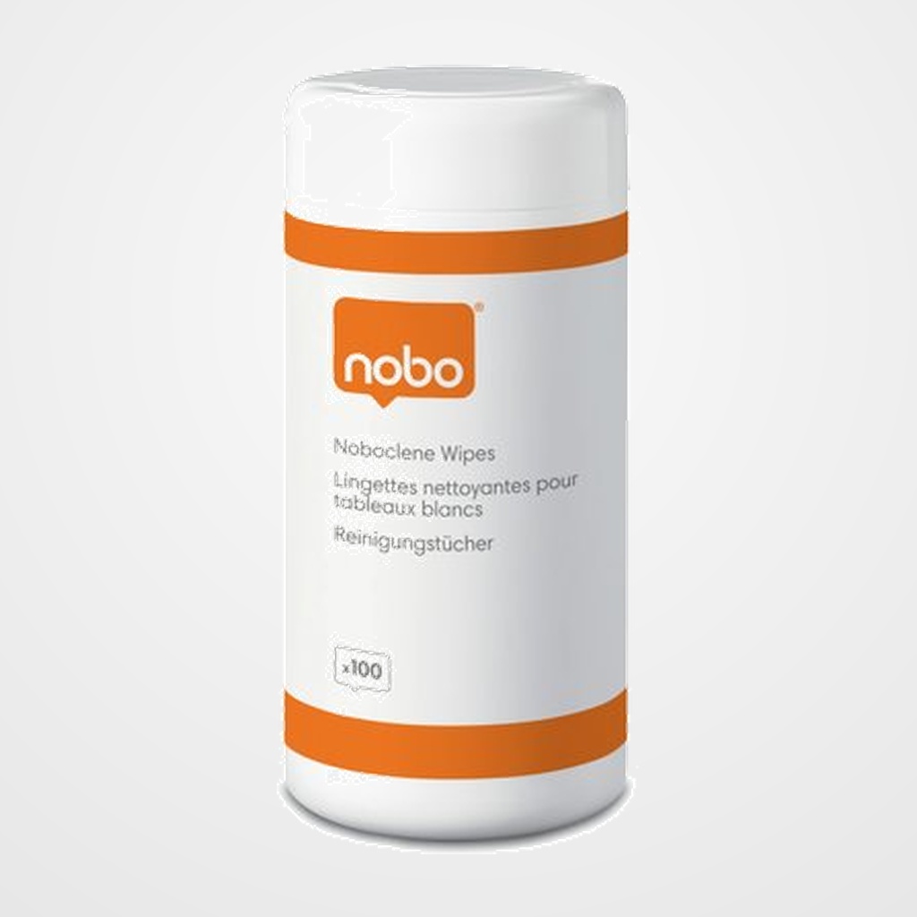 TOALLITAS NOBO LIMPIEZA de PIZARRAS BLANCAS BOTE DE 100