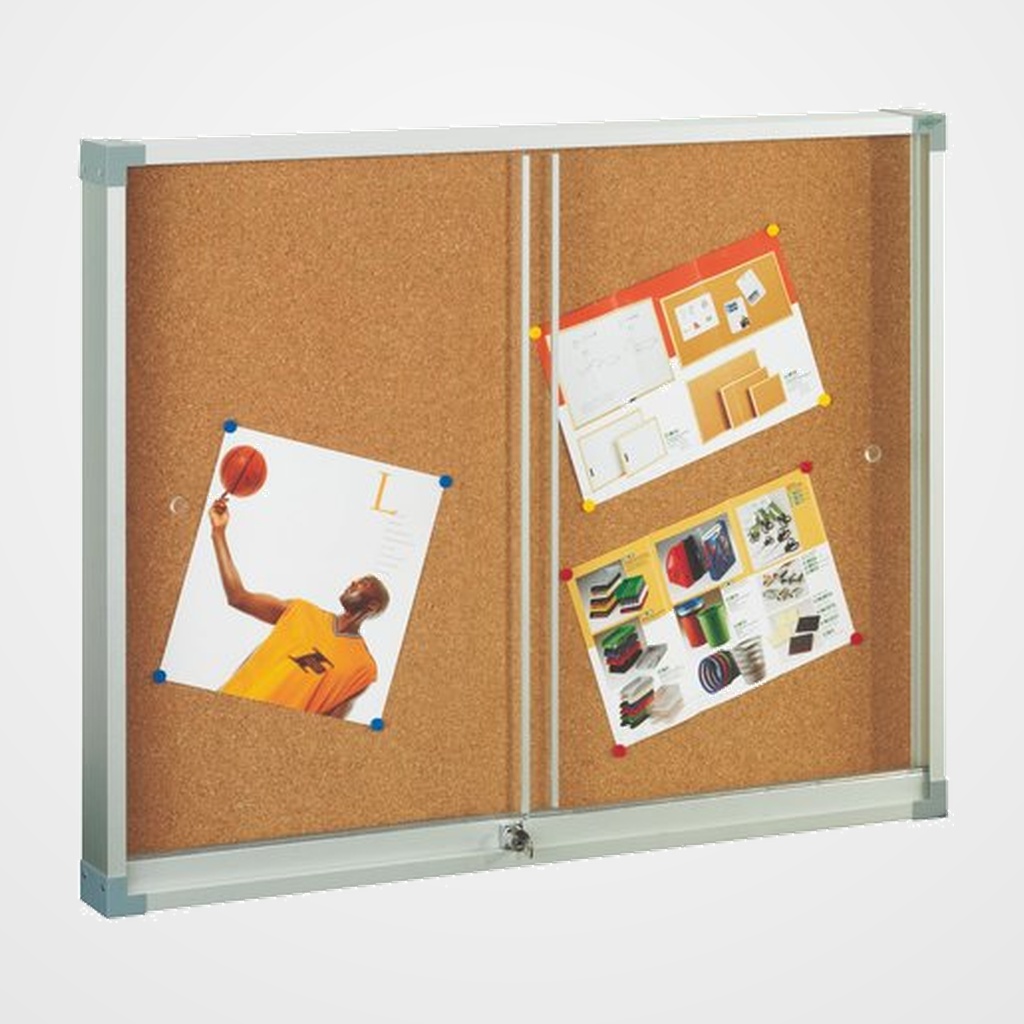 VITRINA ANUNCIOS FAIBO CORCHO de ALUMINIO y METACRILATO 60x80 cm