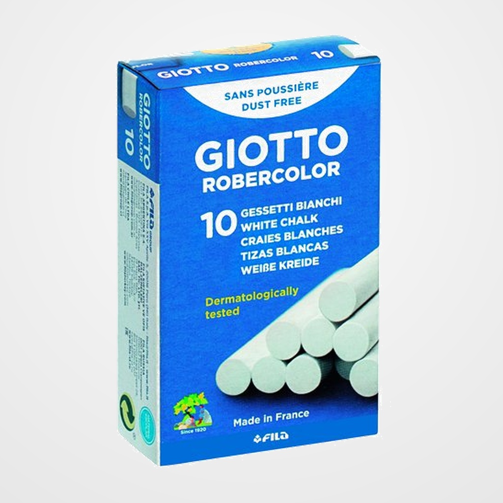 TIZAS  BLANCAS GIOTTO ROBERCOLOR ESTUCHE  10