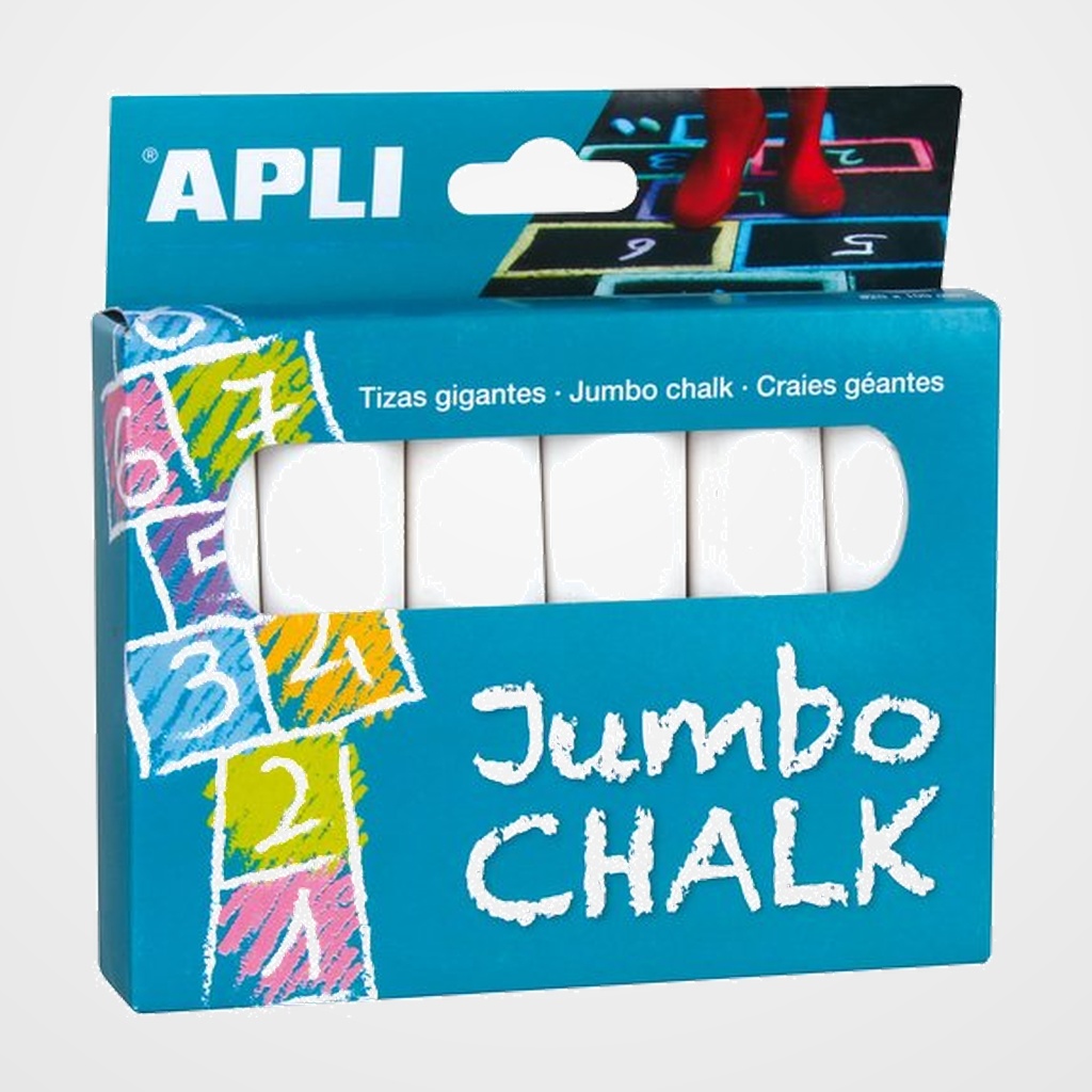 TIZAS APLI JUMBO BLANCAS CAJA de 6