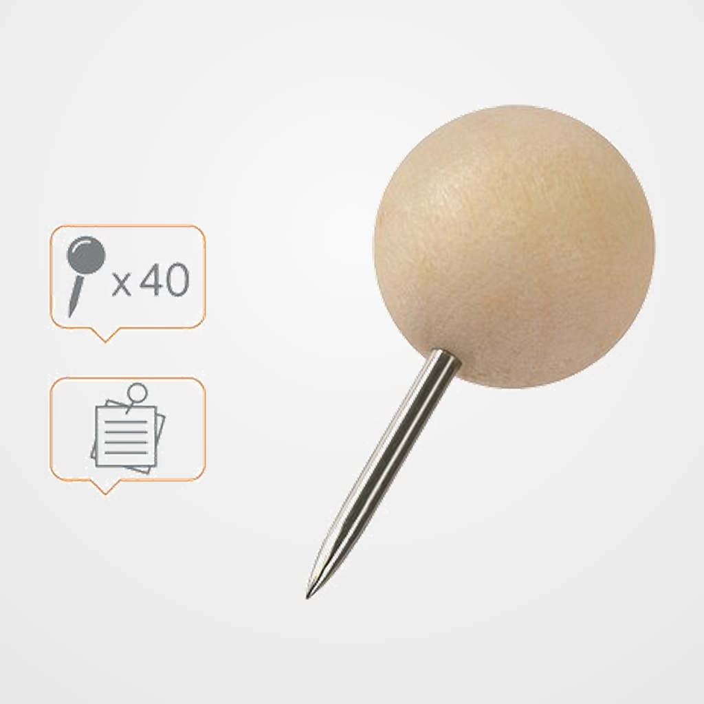AGUJA SEÑALIZADORA NOBO REDONDA DE MADERA CAJA de 40