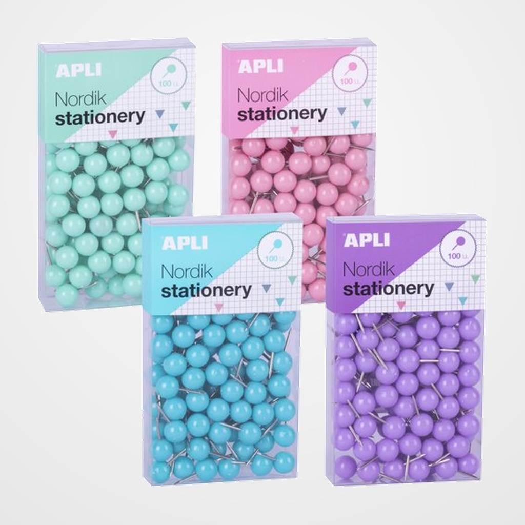 AGUJA SEÑALIZADORA PORTAETIQUETAS APLI Ø 0.9x 20 mm CAJA de 100 SURTIDAS