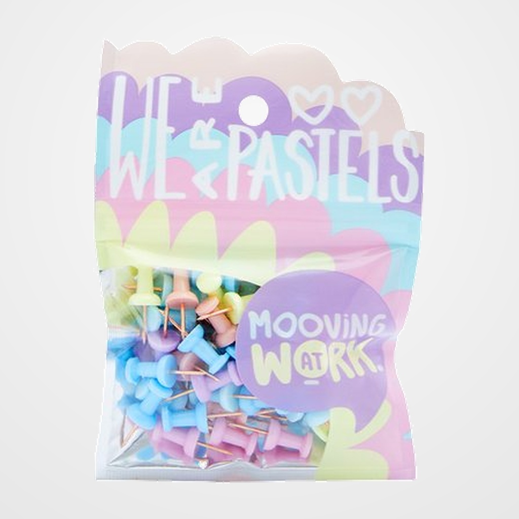 AGUJA SEÑALIZADORA PUSH-PIN MOOVING PASTEL BLISTER de 50