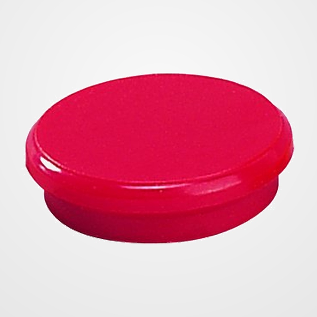 IMANES REDONDOS DAHLE 24 mm ROJO BOTE de 10