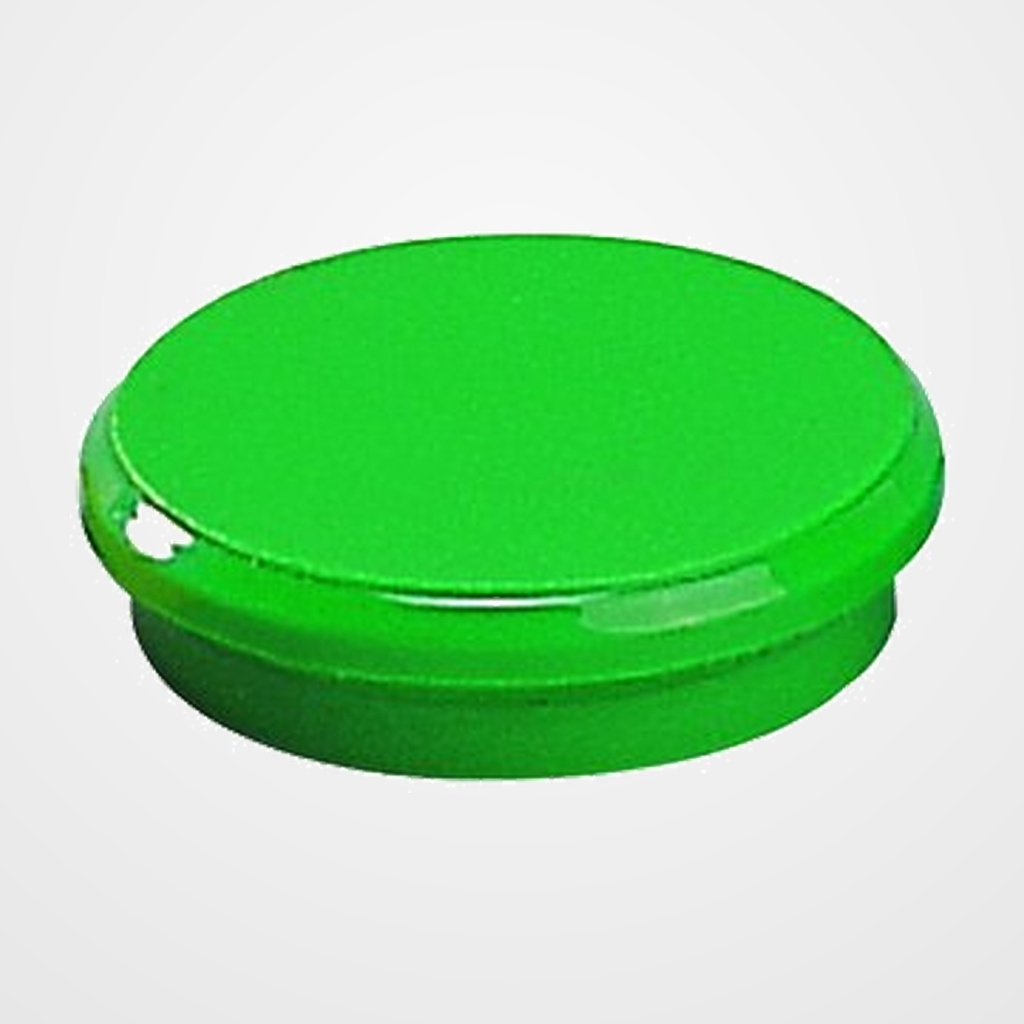 IMANES REDONDOS DAHLE 24 mm VERDE BOTE de 10