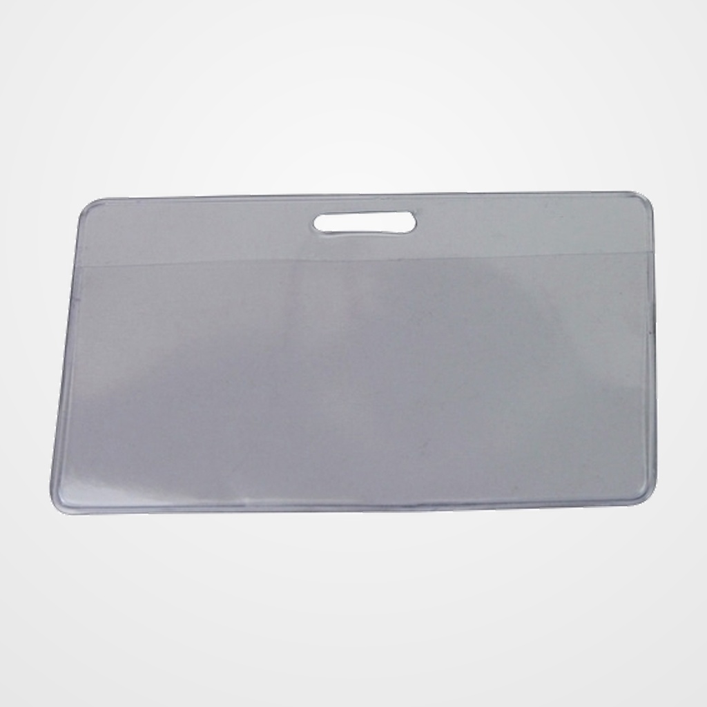 FUNDA DISTINTIVO IBERPLAS TRANSPARENTE APAISADA sin PINZA 53x100mm PAQUETE de 50