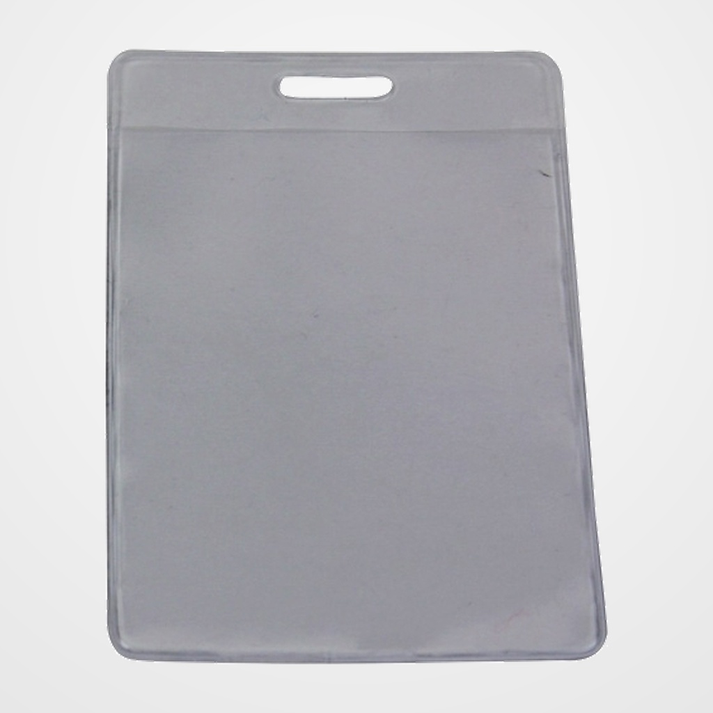 FUNDA DISTINTIVO IBERPLAS TRANSPARENTE NATURAL sin PINZA 90x62mm PAQUETE de 50