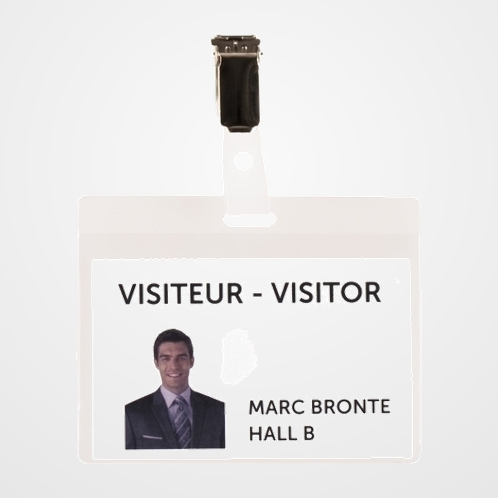 FUNDA DISTINTIVO TARIFOLD PVC con PINZA 82,5x103mm TRANSPARENTE PAQUETE de 25