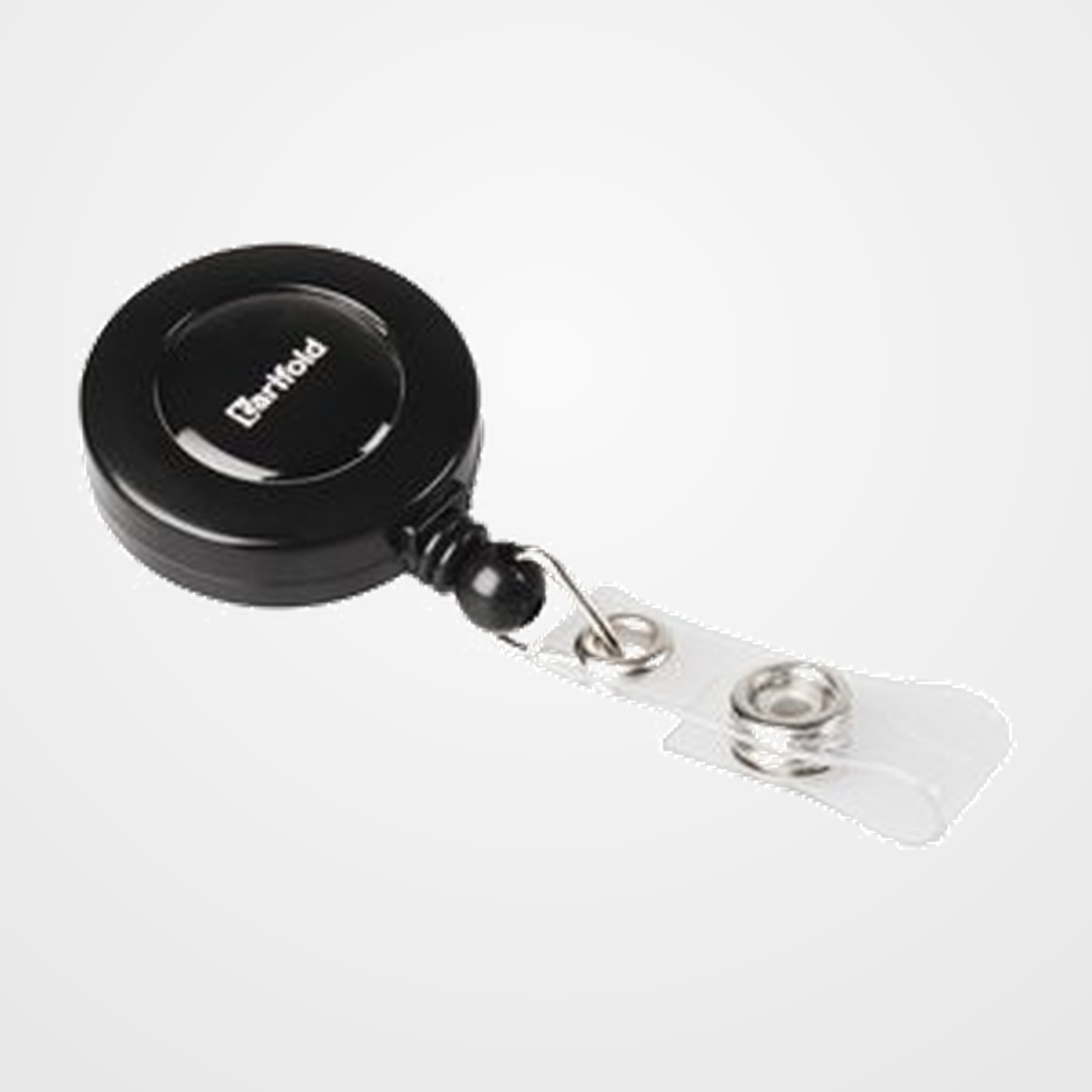 CORDON EXTENSIBLE TARIFOLD YO-YO PARA FUNDA DE IDENTIFICACION BLACK LINE CON BROCHE 60 cm PAQUETE de 10