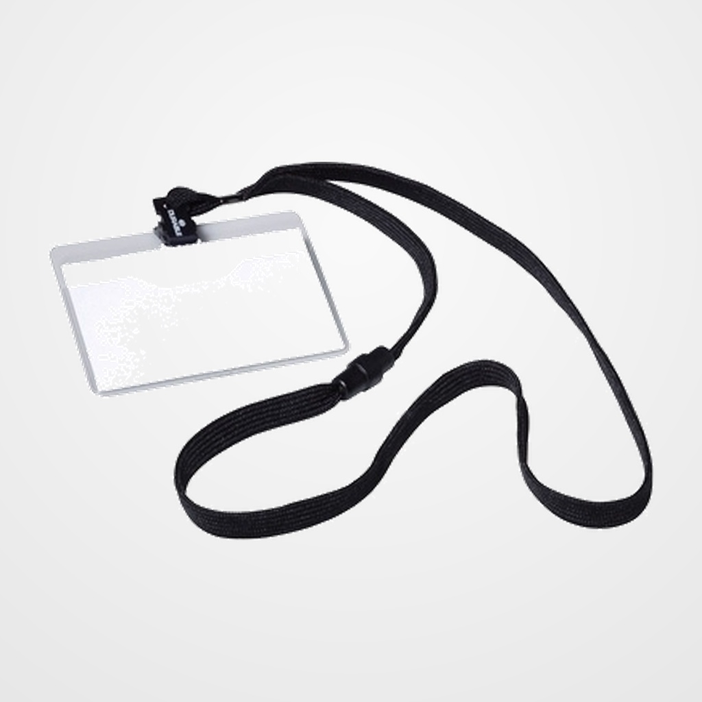 FUNDA DISTINTIVO DURABLE 8139 con CINTA NEGRA 60x90mm PAQUETE de 10