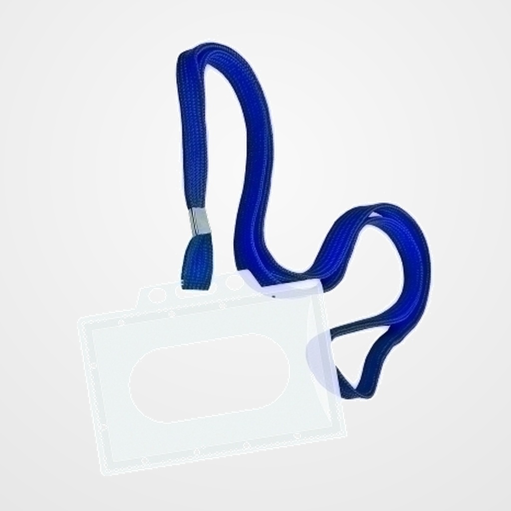 FUNDA DISTINTIVO FOROFIS PRO RIGIDA con CINTA AZUL 55x90mm CAJA DE 50