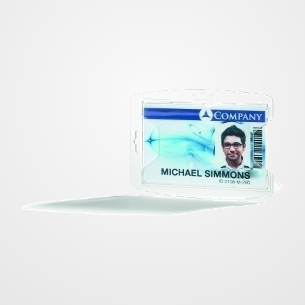FUNDA DISTINTIVO DURABLE reXycle PARA 1 TARJETA DE IDENTIFICACION TRANSPARENTE PAQUETE de 10
