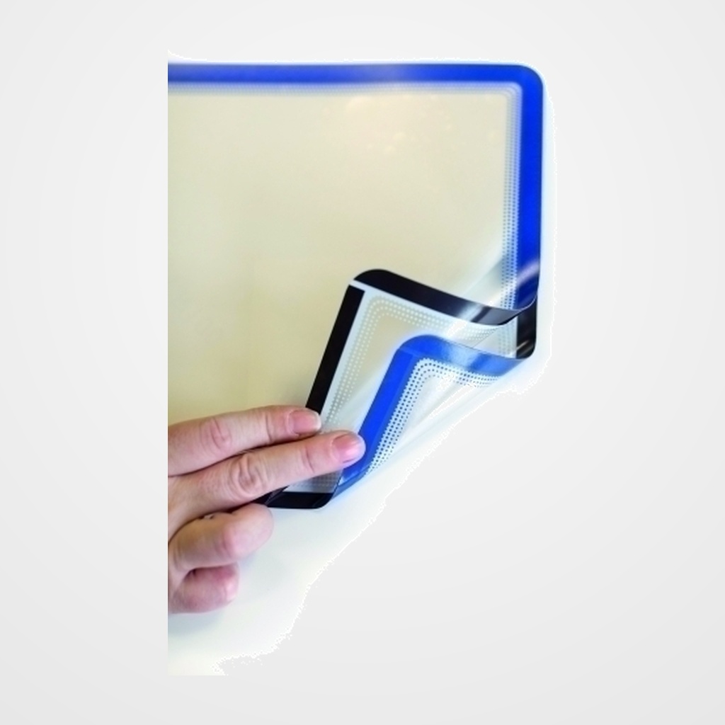 FUNDA PORTA CARTELES TARIFOLD MAGNETO A4 VERTICAL/HORIZONTAL REMOVIBLE AZUL PACK de 2