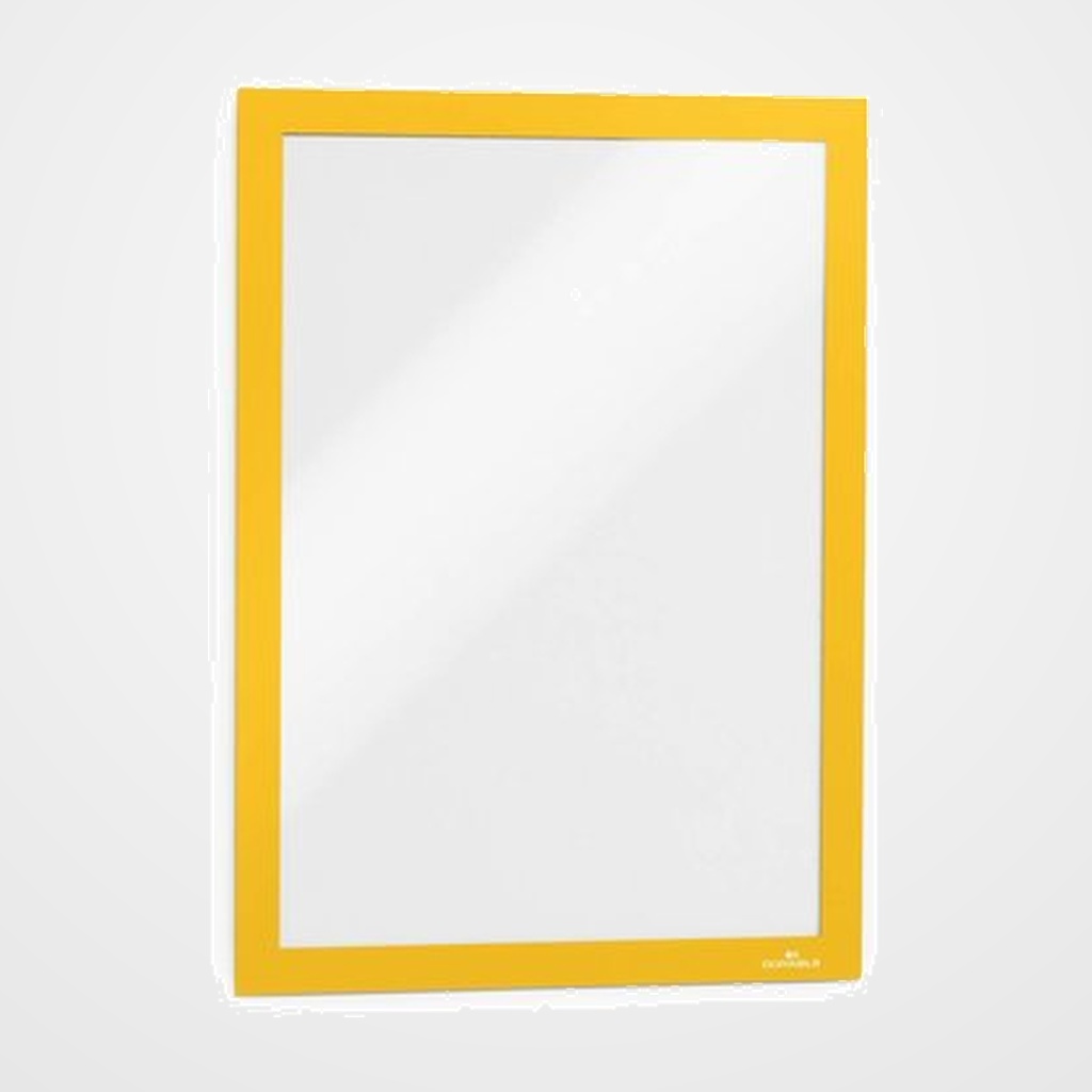 MARCO DURABLE MAGNETICO AUTOADHESIVO DURAFRAME A4 AMARILLO BOLSA DE 2