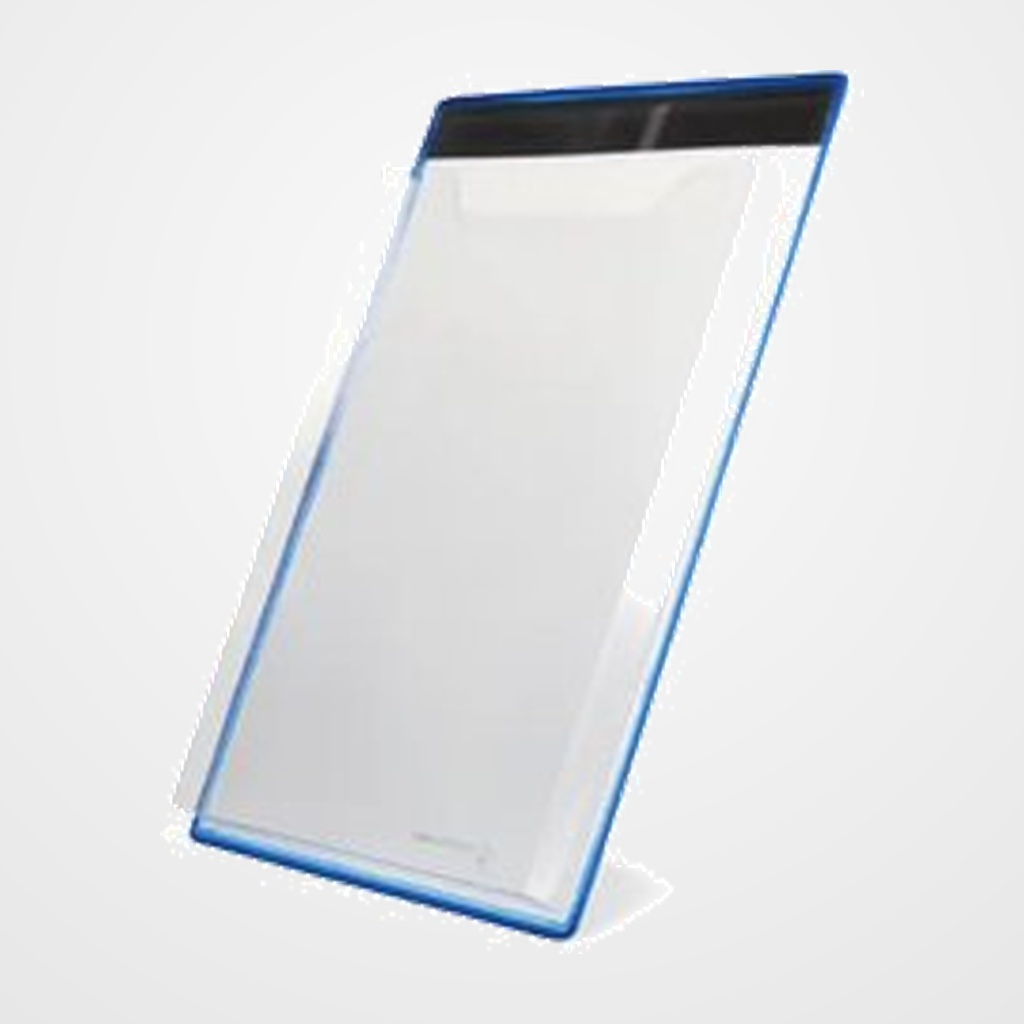 [16201518] PORTAFOLLETOS MURAL TARIFOLD MAGNETICO A4 VERTICAL 1 COMPARTIMENTO AZUL PAQUETE de 5