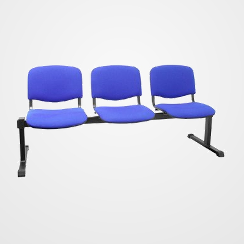 BANCADA PIQUERAS Y CRESPO POZOCAÑADA 3 PLAZAS ASIENTO Y RESPALDO TAPIZADO ARAN AZUL