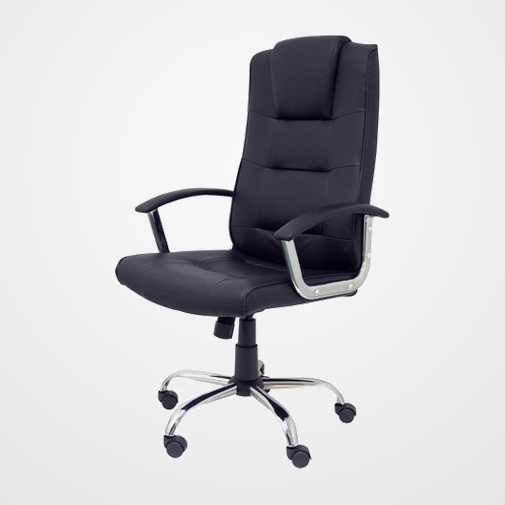 [24404529] SILLON PIQUERAS Y CRESPO GUADALIMAR BRAZOS FIJOS TAPIZADO SIMILPIEL NEGRO