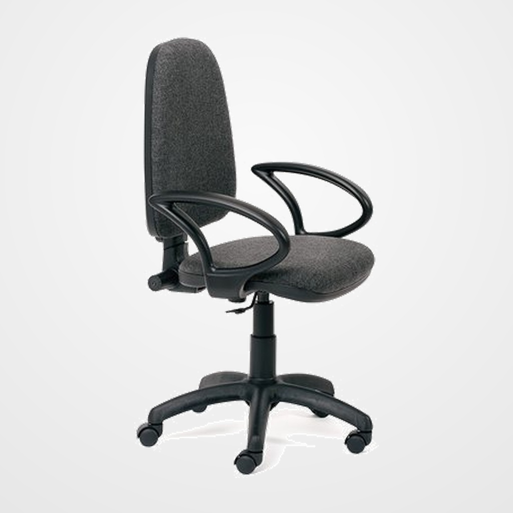 SILLA ROCADA TELA IGNIFUGA RD-930/1 GRIS CON BRAZOS