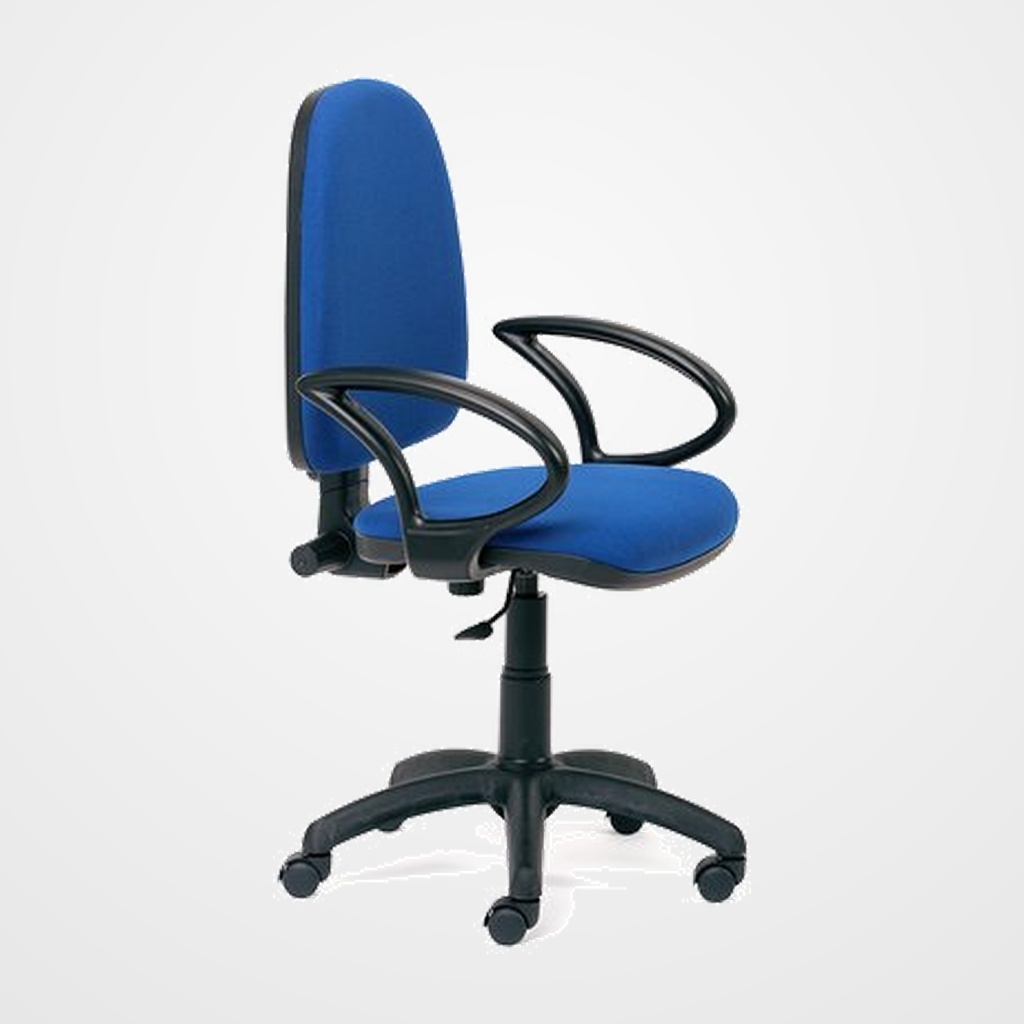 SILLA ROCADA TELA IGNIFUGA RD-930/3 AZUL CON BRAZOS RD-956
