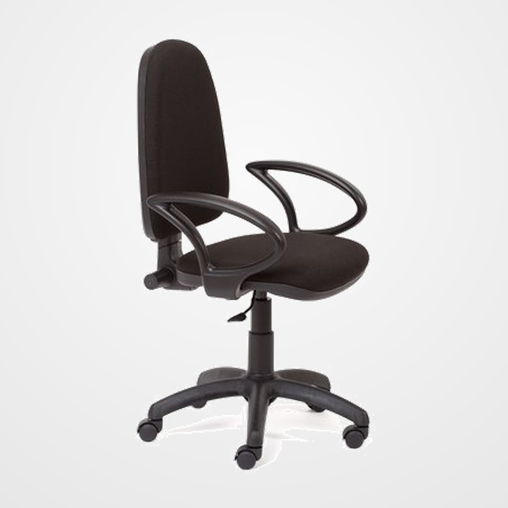 SILLA ROCADA TELA IGNIFUGA RD-930/4 NEGRO CON BRAZOS RD-956