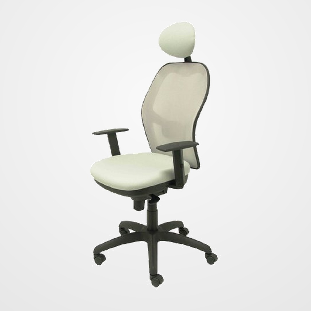 [24403744] SILLA PIQUERAS Y CRESPO JORQUERA BRAZOS REGULABLES CABECERO FIJO MECANISMO SINCRO CON REGULADOR DE TENSION RESPALDO DE MALLA GRIS Y ASIENTO TAPIZADO BALI GRIS