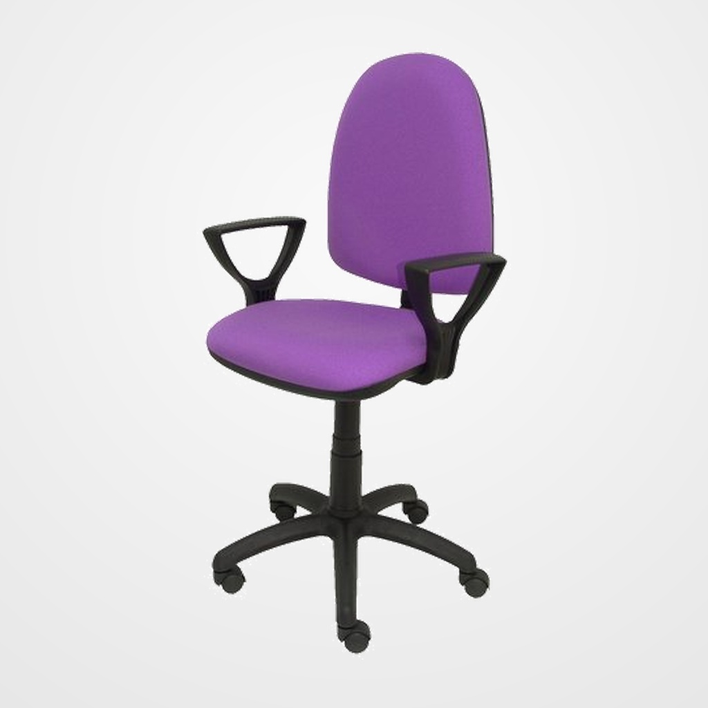 SILLA PIQUERAS Y CRESPO AYNA BRAZOS FIJOS MECANISMO CONTACTO PERMANENTE CON REGULACION DE PROFUNDIDAD ASIENTO Y RESPALDO TAPIZADO BALI LILA