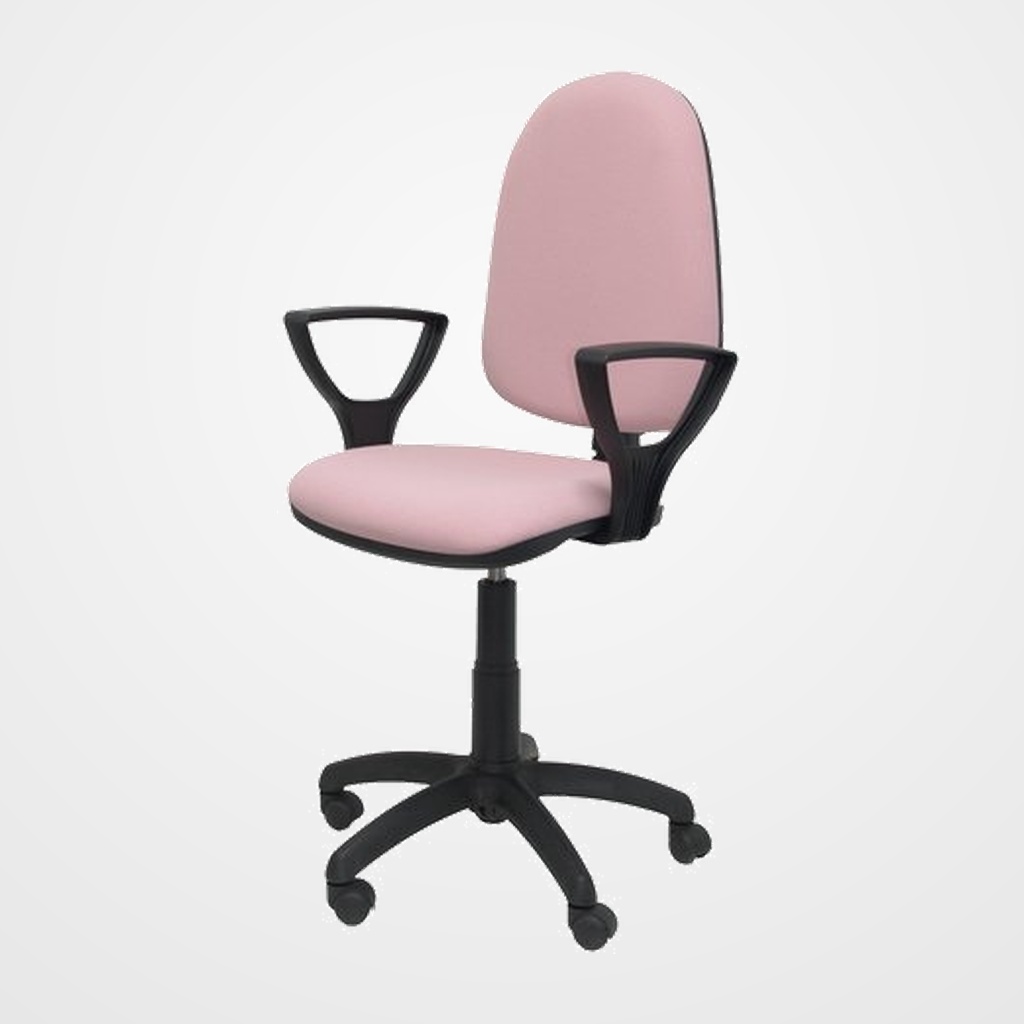 SILLA PIQUERAS Y CRESPO AYNA BRAZOS FIJOS MECANISMO CONTACTO PERMANENTE CON REGULACION DE PROFUNDIDAD ASIENTO Y RESPALDO TAPIZADO BALI ROSA PALIDO