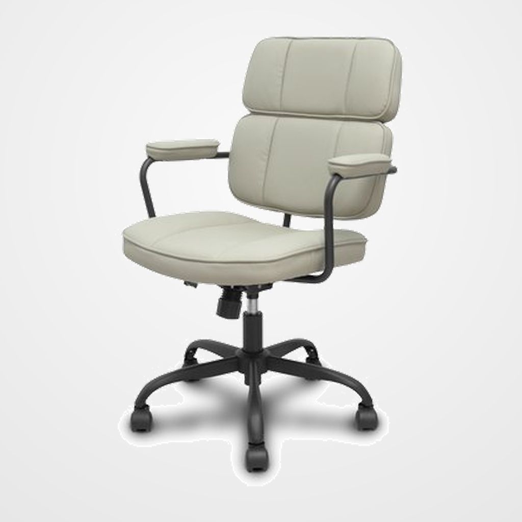 SILLA PIQUERAS Y CRESPO FOROL OPTI518 BRAZOS FIJOS MECANISMO BASCULANTE RESPALDO Y ASIENTO TAPIZADO SIMILPIEL BEIGE