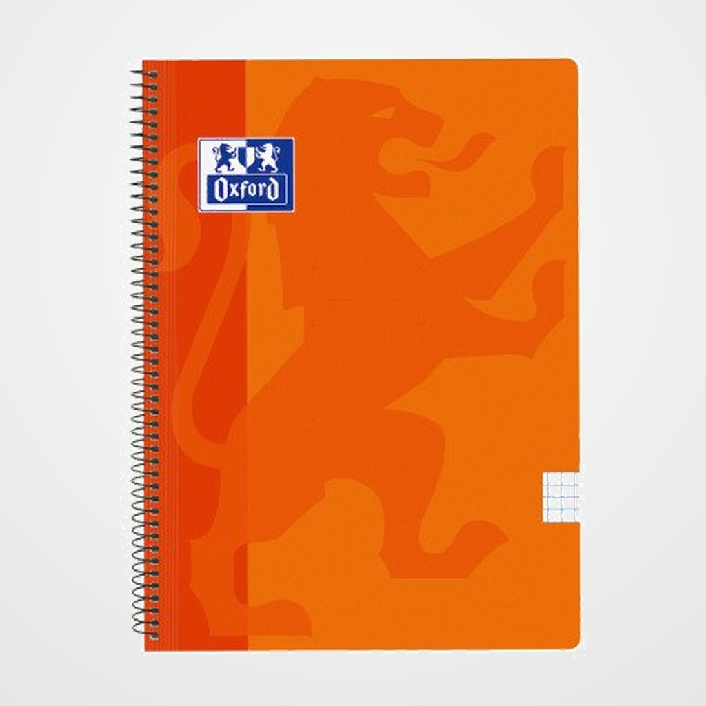 BLOC OXFORD SCHOOL CLASSIC tapa PP Fº 80h CUADRIC.5x5 90g NARANJA