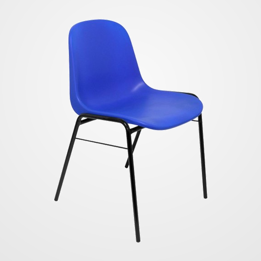 SILLA PIQUERAS Y CRESPO ALBOREA CONFIDENTE APILABLE ASIENTO MONOBLOQUE EN PVC AZUL