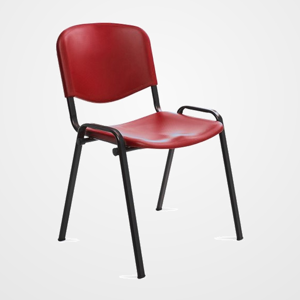 [24405289] SILLA ROCADA CONFIDENTE RD-975V15-2 RESPALDO Y ASIENTO PLASTICOS ROJO