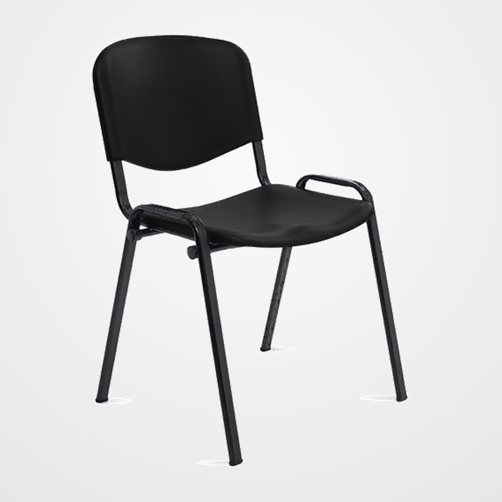[24405290] SILLA ROCADA CONFIDENTE RD-975V15-4 RESPALDO Y ASIENTO PLASTICOS NEGRO