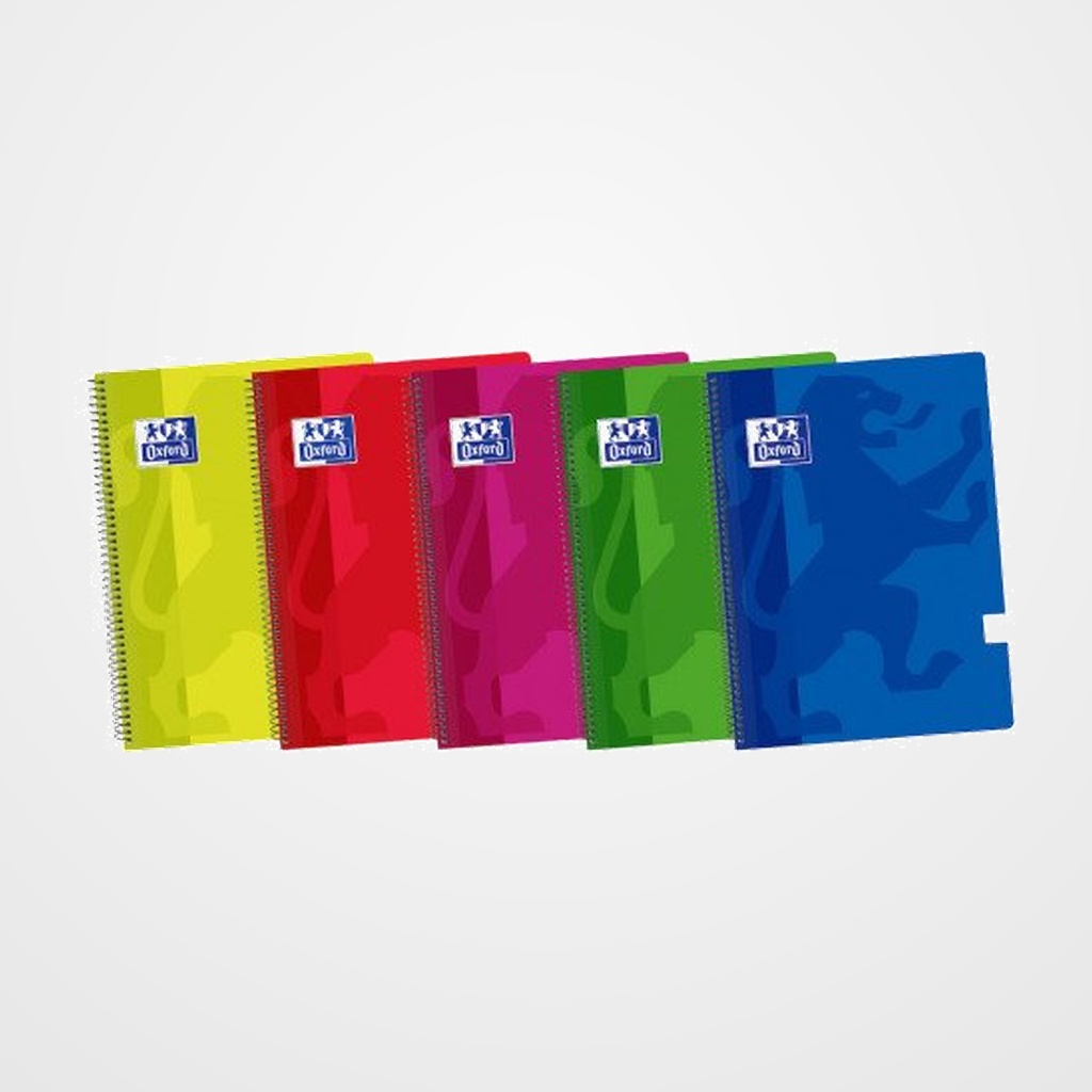 BLOC OXFORD SCHOOL CLASSIC tapa PP Fº 80h LISO 90g SURTIDO (5 col.)