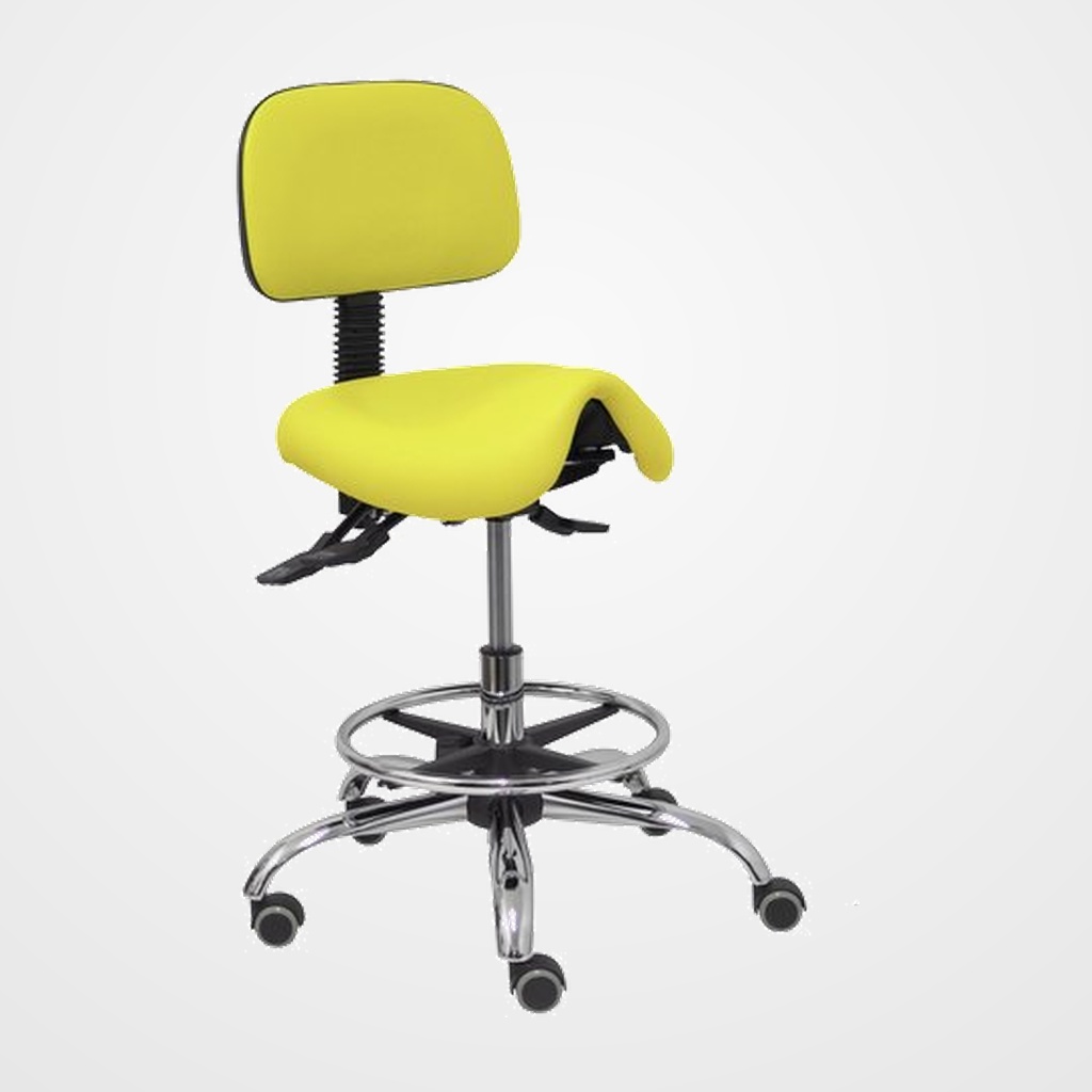 TABURETE PIQUERAS Y CRESPO ZARZA SIMILPIEL AMARILLO