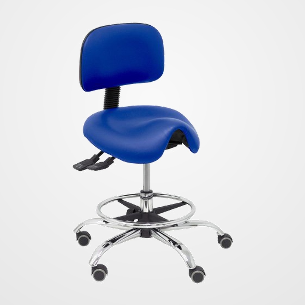 TABURETE PIQUERAS Y CRESPO ZARZA SIMILPIEL AZUL