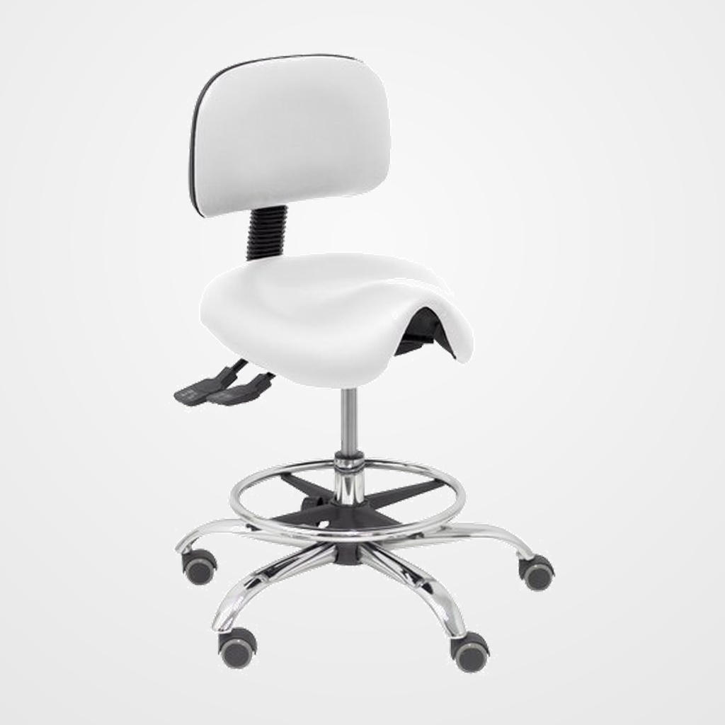 TABURETE PIQUERAS Y CRESPO ZARZA SIMILPIEL BLANCO