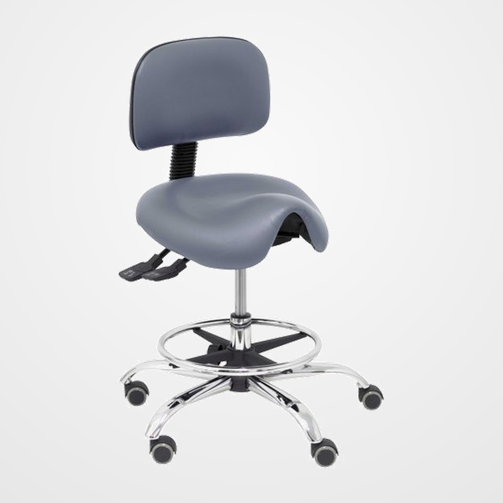 TABURETE PIQUERAS Y CRESPO ZARZA SIMILPIEL GRIS