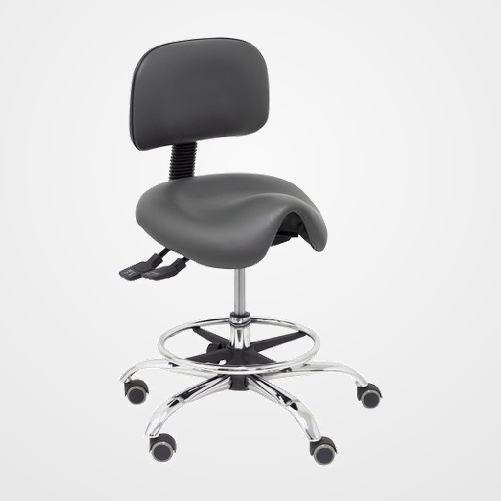 TABURETE PIQUERAS Y CRESPO ZARZA SIMILPIEL GRIS OSCURO