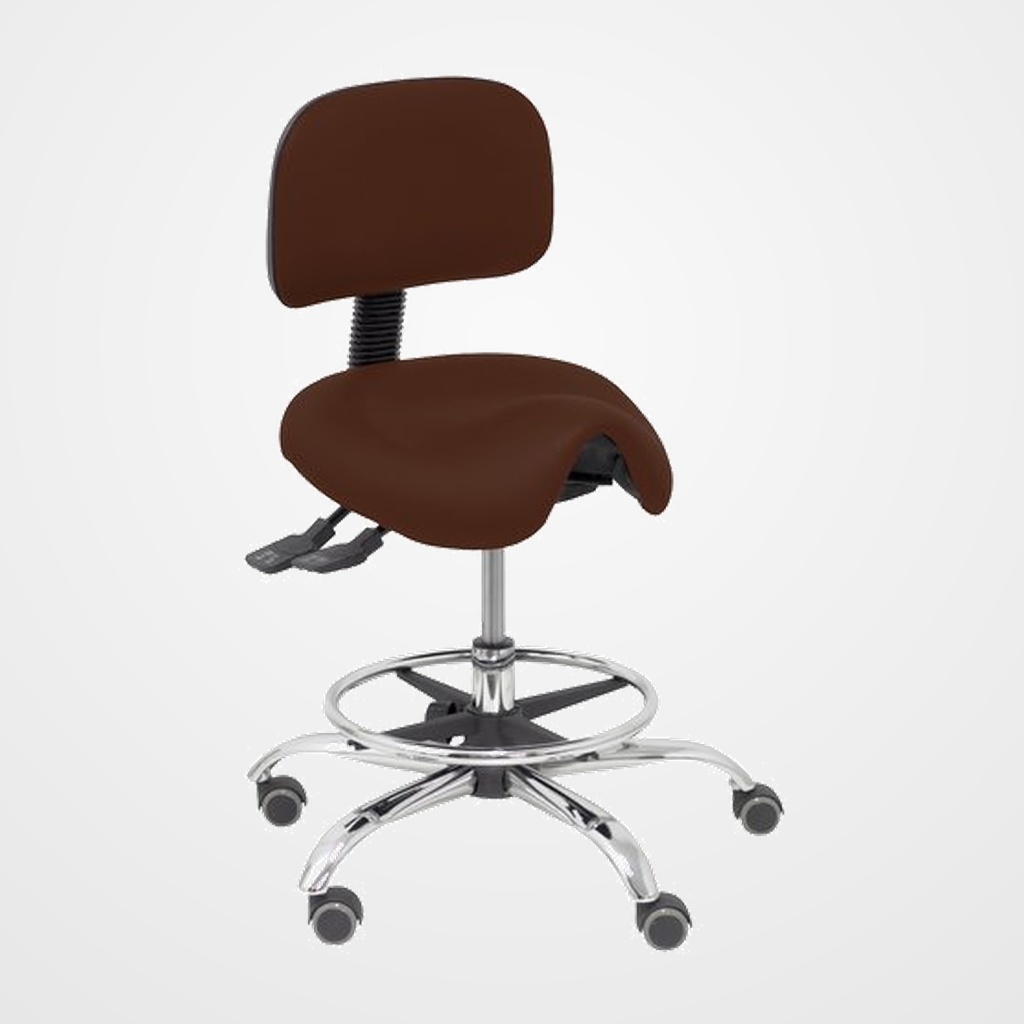 TABURETE PIQUERAS Y CRESPO ZARZA SIMILPIEL MARRON OSCURO