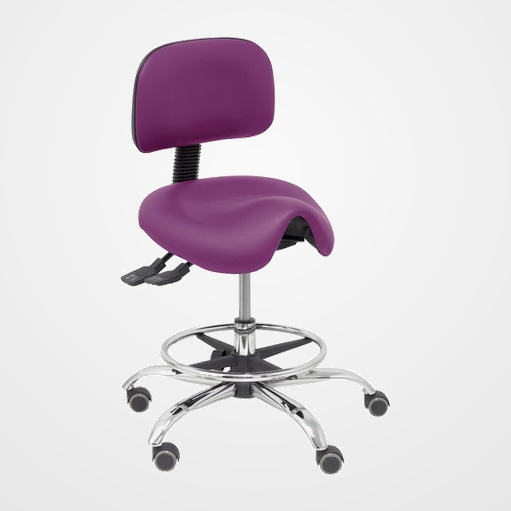 TABURETE PIQUERAS Y CRESPO ZARZA SIMILPIEL MORADO