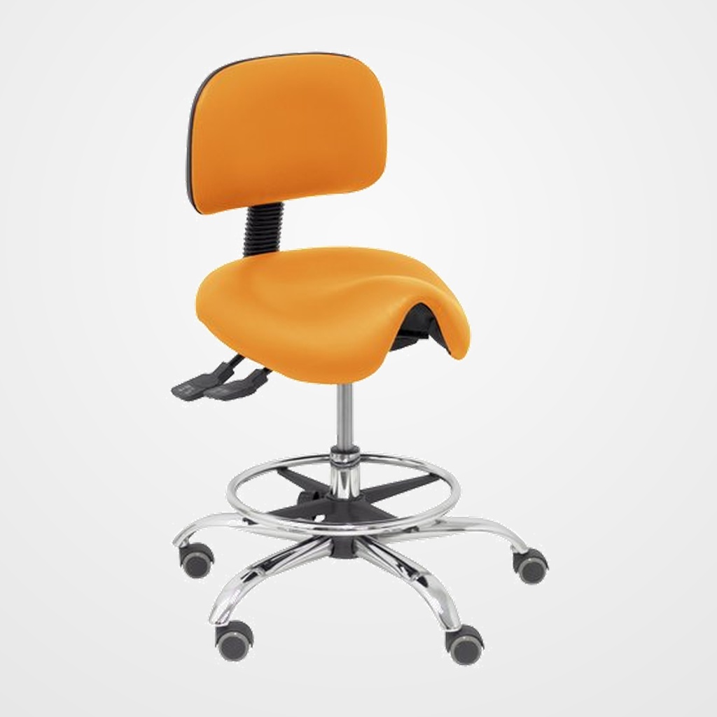 TABURETE PIQUERAS Y CRESPO ZARZA SIMILPIEL NARANJA