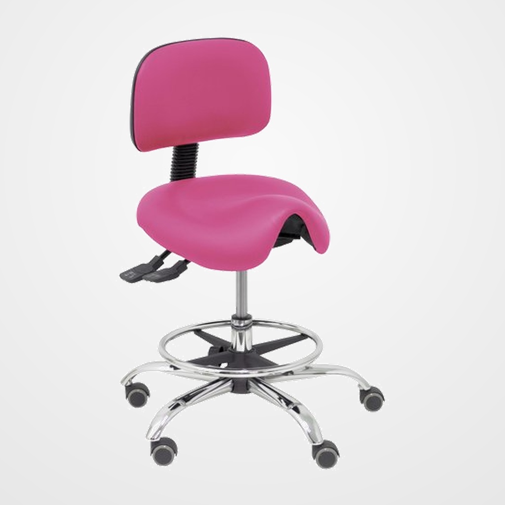 TABURETE PIQUERAS Y CRESPO ZARZA SIMILPIEL ROSA