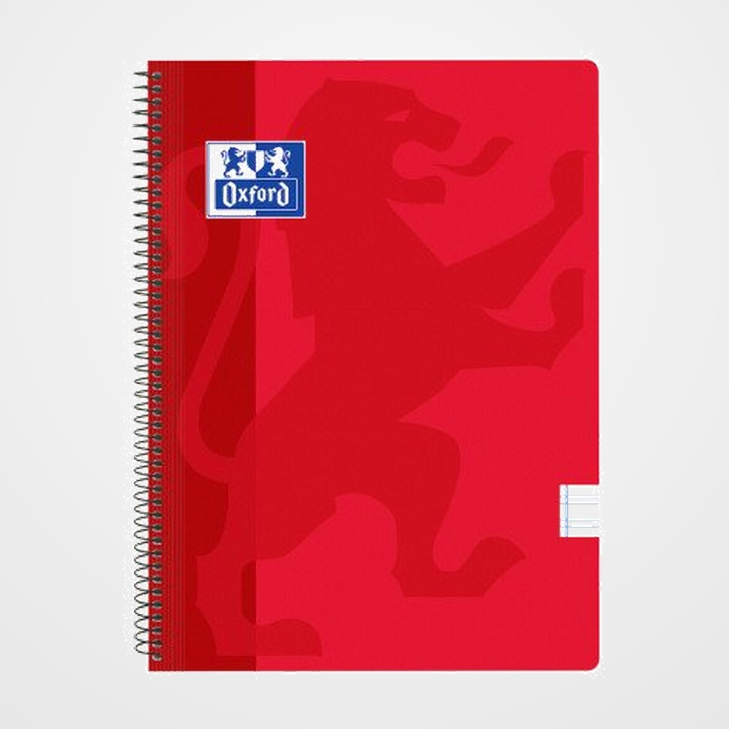 BLOC OXFORD SCHOOL CLASSIC tapa PP Fº 80h PAUTA 3,5 90g ROJO