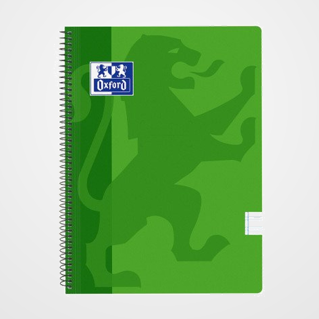 BLOC OXFORD SCHOOL CLASSIC tapa PP Fº 80h PAUTA 3,5 90g VERDE